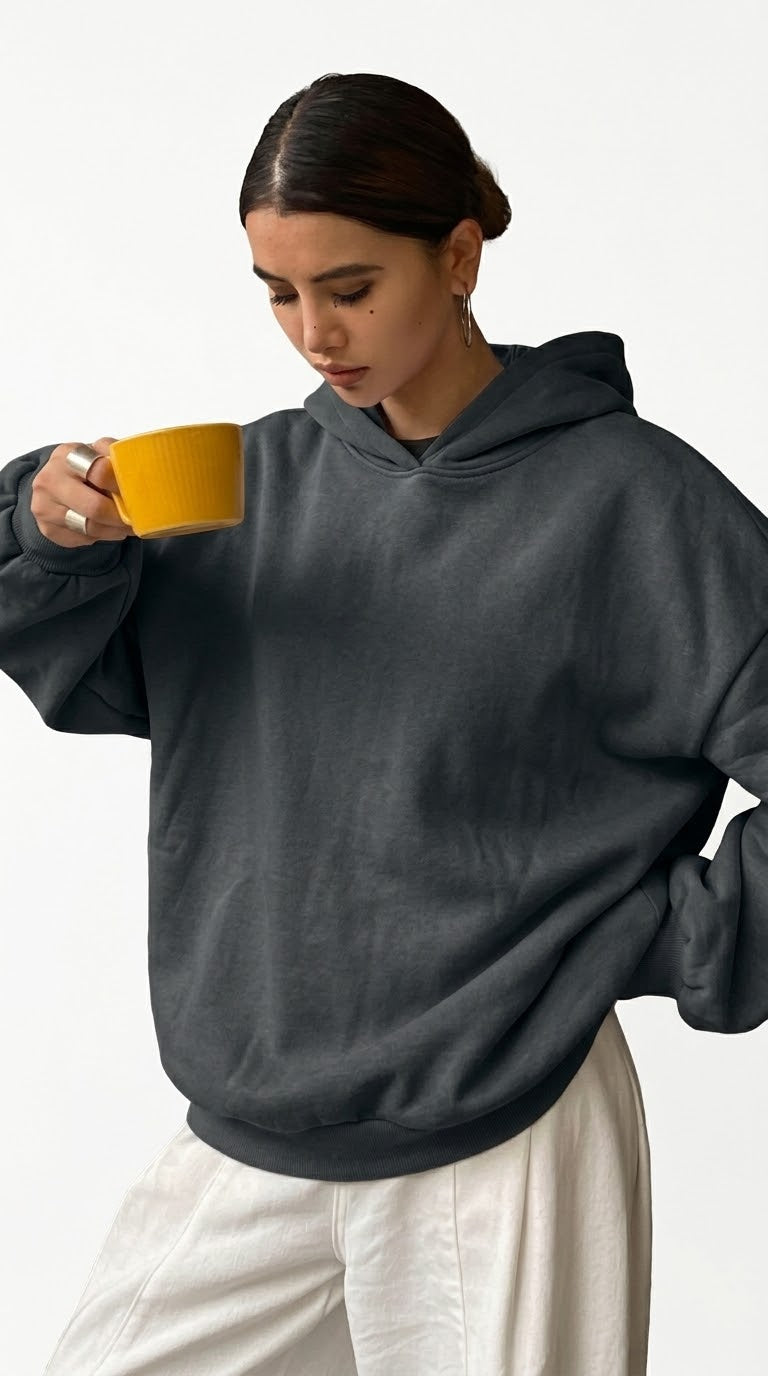 Zavynia cozy oversized fleece hoodie for women